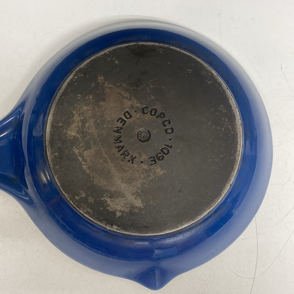 Copco Sauté Pan 8" Pan Skillet Cast Iron Enamel Michael Lax Denmark Blue 109E - Picture 12 of 17